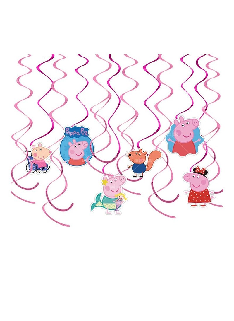 LA FIESTA - Peppa Swirls Hanging Decorations - Image 1