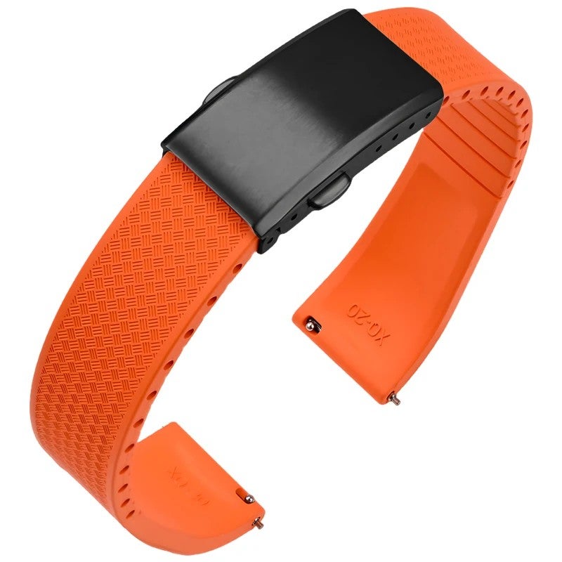 Y&D Cut to Size CTS Tropical FKM Rubber Watch Bands for Rolex – Quick Release Replacement Divers Watch Straps for Men, Easy to Replace the Watch Strap - Image 1