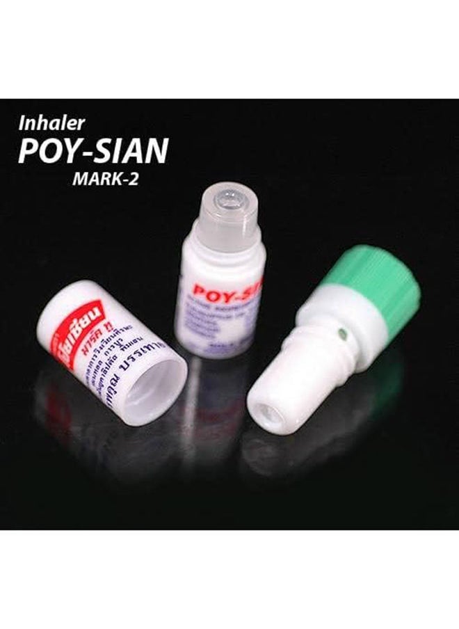 POY SIAN Pack of 3 Pim Saen Balm Oil Mark-2 Nasal Stick  - Image 2