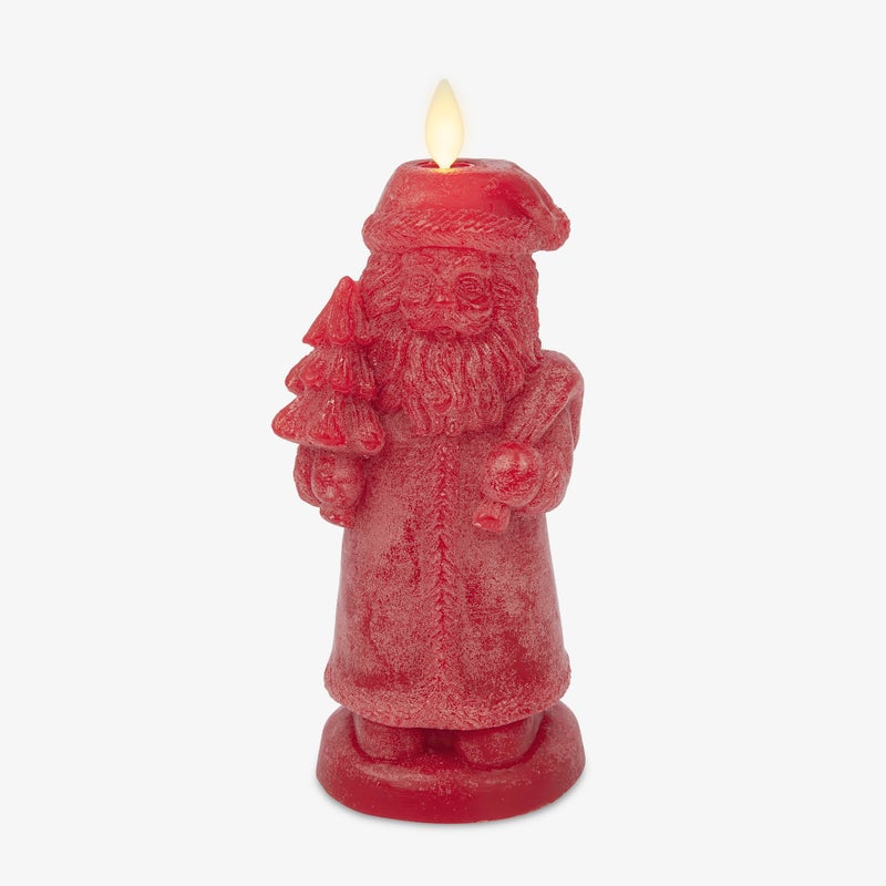 Luminara Flameless Holiday LED Candle Battery Operated Moving Flame Red Santa Pack of 13x7 Unscented Indoor Realistic Flickering Safe - Image 2