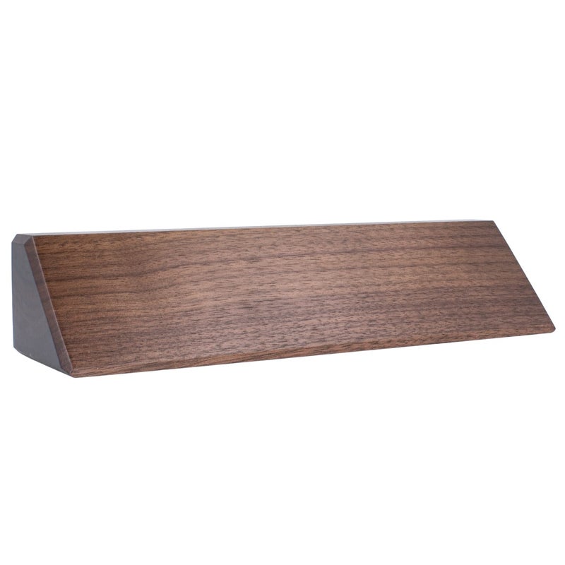 ExcelMark Blank Wood Desk Nameplate  2 x 8 Walnut
