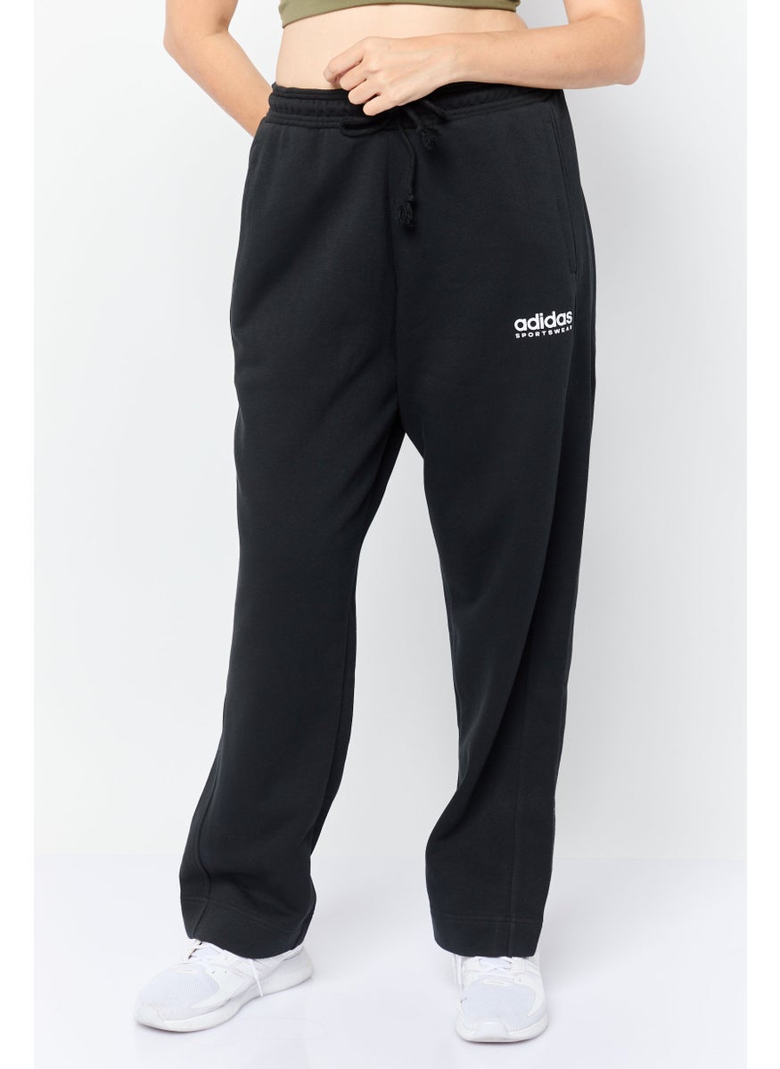 Adidas - Women Sportswear Fit Brand Logo Outdoor Sweatpants, Black - Image 1