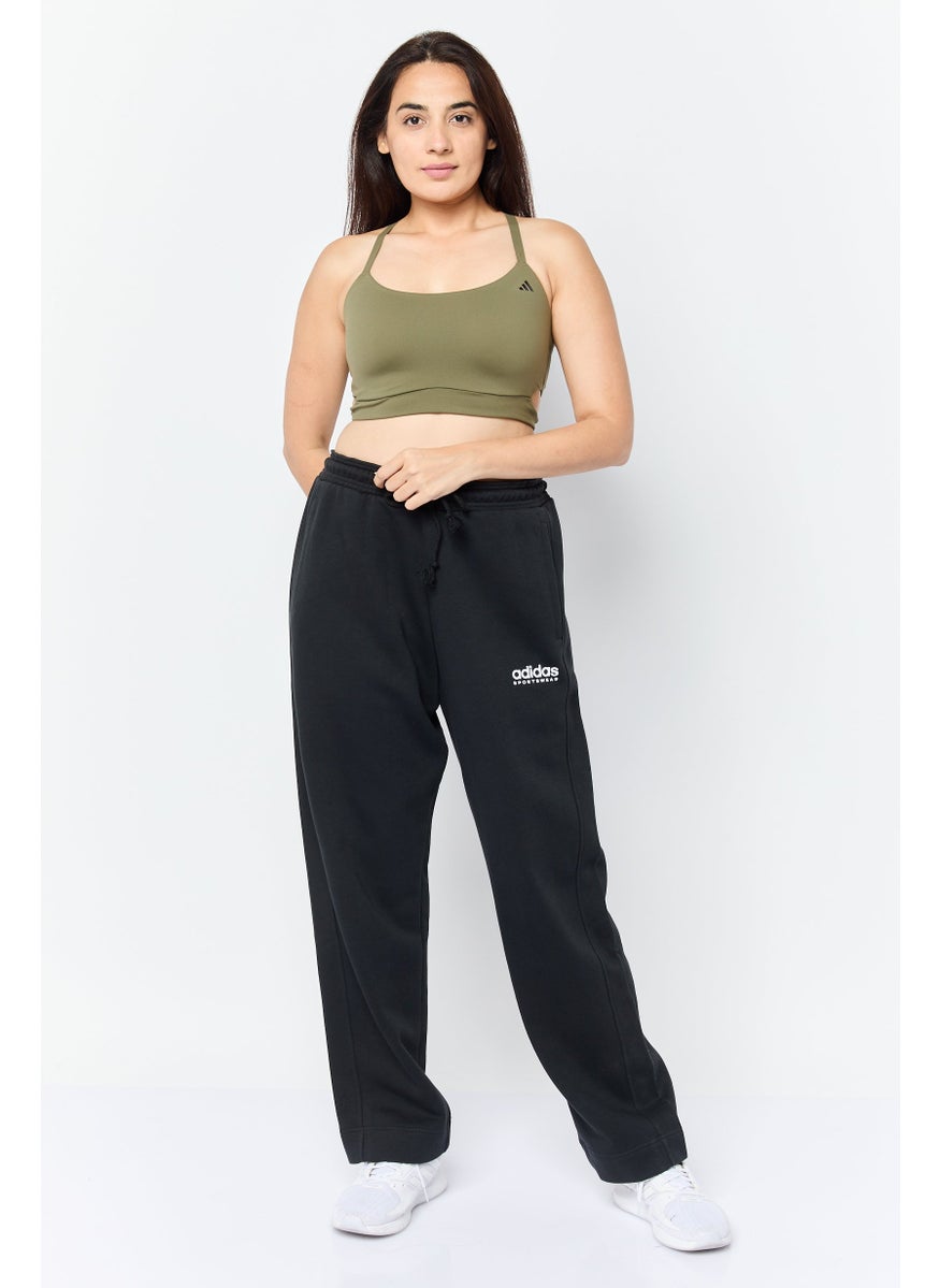 Adidas - Women Sportswear Fit Brand Logo Outdoor Sweatpants, Black - Image 1