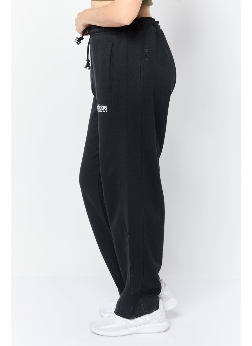 Adidas - Women Sportswear Fit Brand Logo Outdoor Sweatpants, Black - Image 1
