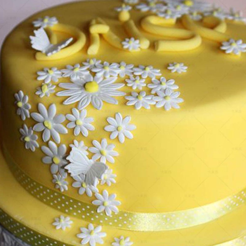 QELEG 3 Pieces Sunflower Fondant Embossing Tool Plunger Sunflower Cake Cutter Sugarcraft Cake Decorating (Sunflowers) - Image 3