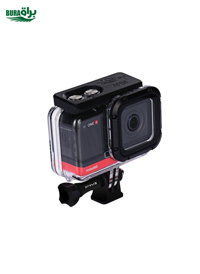 PULUZ 60m Underwater Depth Diving Case Waterproof Camera Housing for Insta360 ONE R 4K Wide-angle Edition(Transparent)