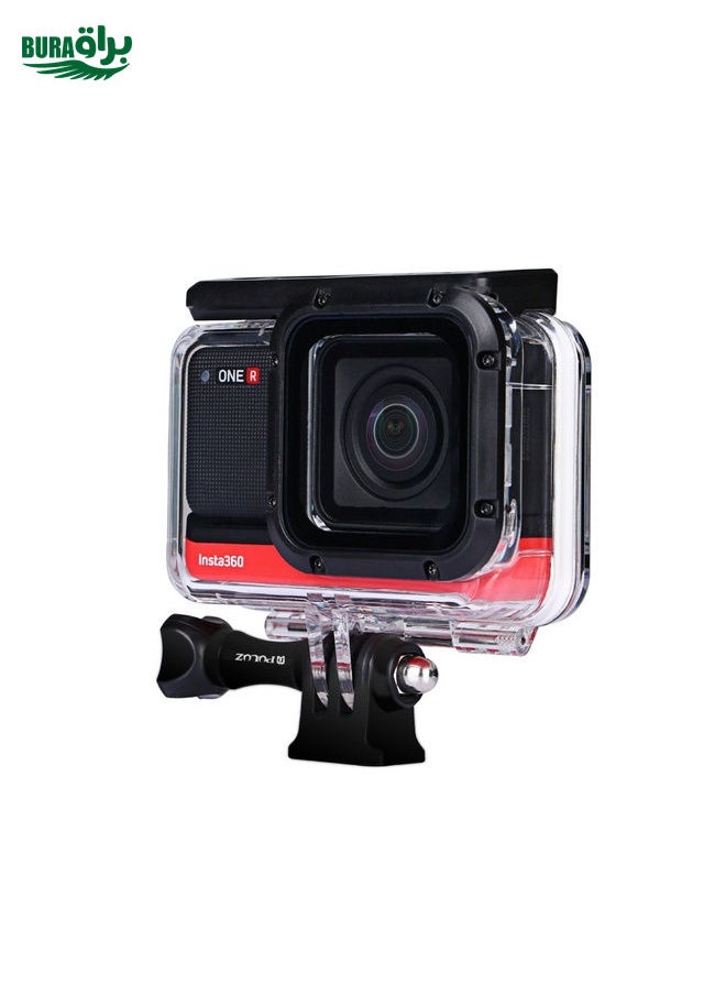 PULUZ 60m Underwater Depth Diving Case Waterproof Camera Housing for Insta360 ONE R 4K Wide-angle Edition(Transparent)