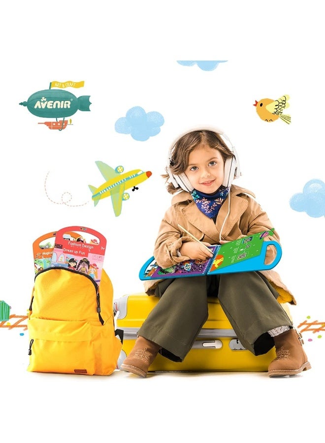 Avenir Magical Water Painting - Travel the World | On-The-Go Coloring Activity Book for Endless Fun and Creativity, 3-in-1 Play - Coloring, Games & Stickers | Ideal Gift for Kids 3+ - Image 4