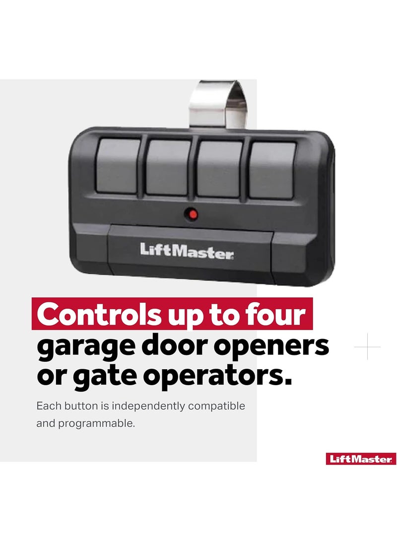 LiftMaster LiftMaster 894LT 4Button Learning Garage Door Opener Remote Control  with Visor Clip  Use with myQ App  Works with Up to 4 Doors  Learning Remote Garage Door Opener  Sends a New Code  1 Pack  - Image 3