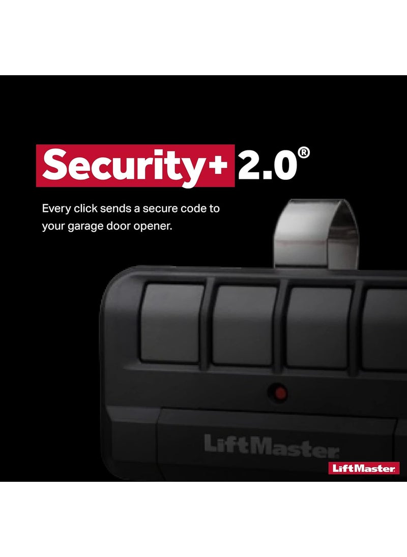 LiftMaster LiftMaster 894LT 4Button Learning Garage Door Opener Remote Control  with Visor Clip  Use with myQ App  Works with Up to 4 Doors  Learning Remote Garage Door Opener  Sends a New Code  1 Pack  - Image 4