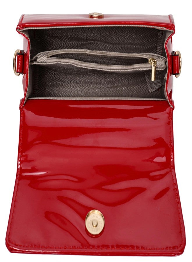 JHVYF Women's Mini Bag Crossbody Satchel Small Top Handle Purse, Trendy Ladies Shoulder Bag Red Purse - Image 4