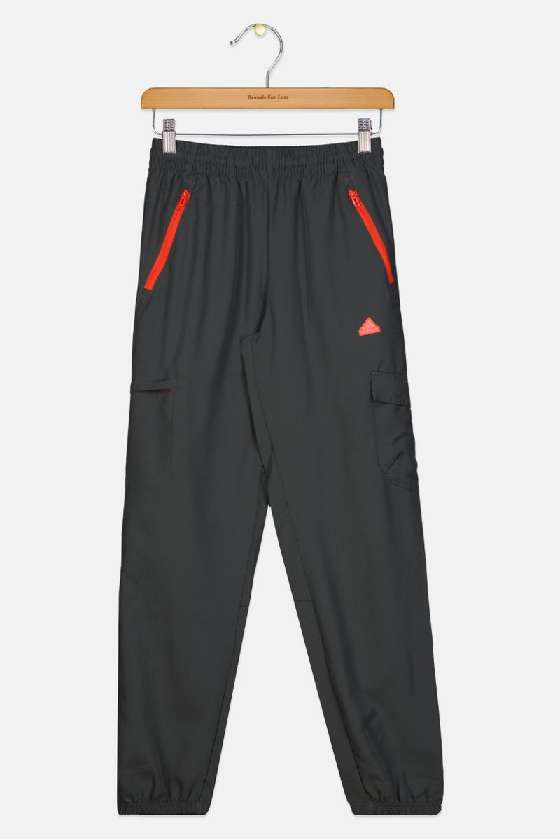 Adidas Kids Boy Slim Fit Training Cargo Jogger Pants, Grey  - Image 1