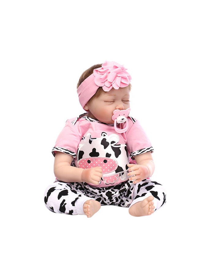 Y&D Reborn Baby Doll With Plush Cuddling Toy Soft Touch Like Real 22Inch 22inch - Image 1