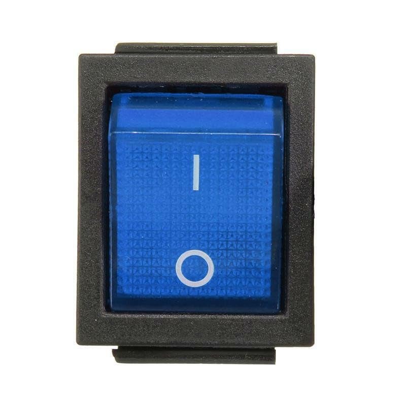 CentIoT - Illuminated Button Light Rocker Power Switch KCD4 15A 250V AC - 4PIN DPST ON-Off (Blue) - Image 1