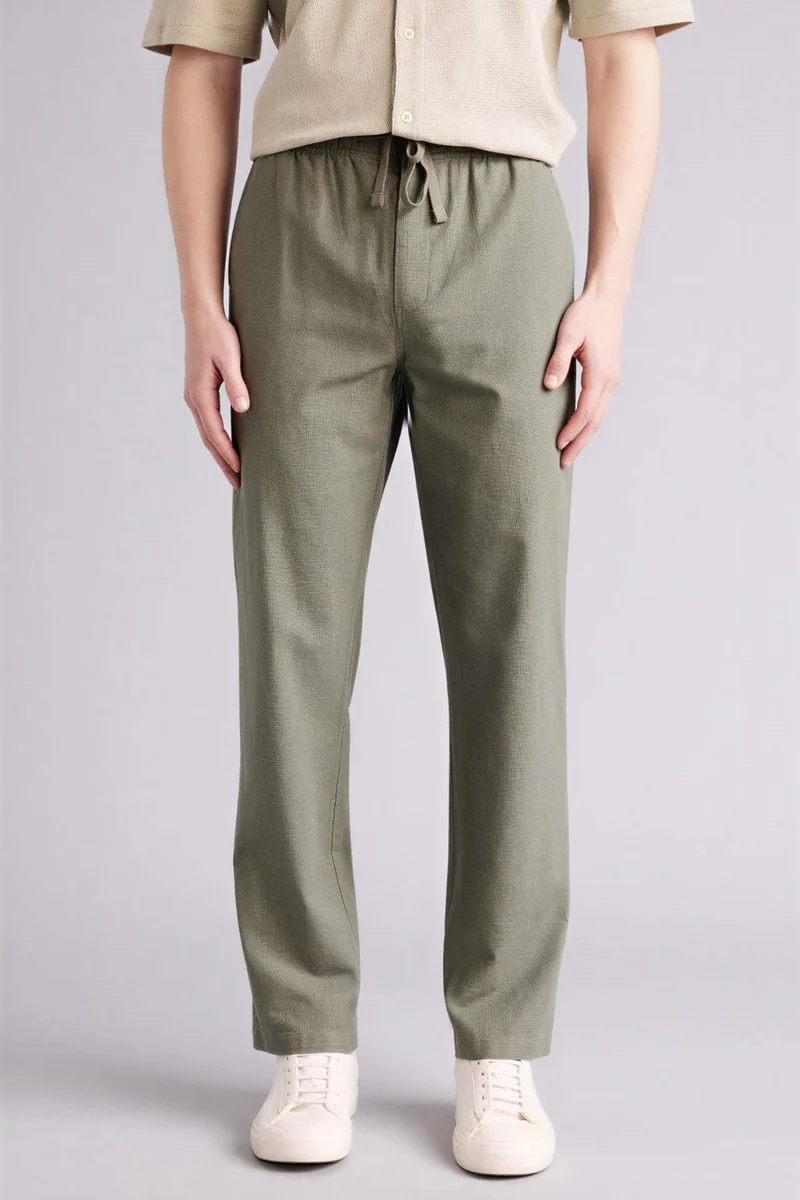 ديفاكتو Slim Fit Cotton Trousers