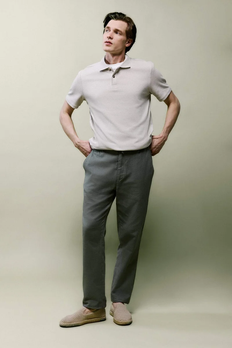 ديفاكتو Slim Fit Cotton Trousers