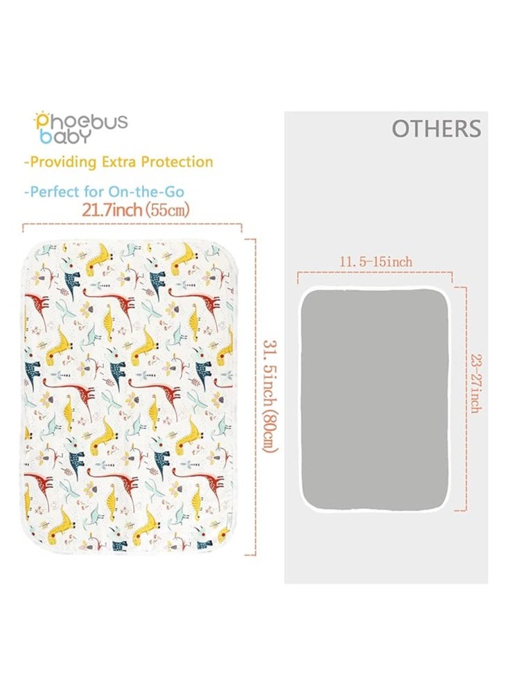 Moro Moro Baby Waterproof Changing Pad, 90 cm, Soft Cotton Surface  - Image 2