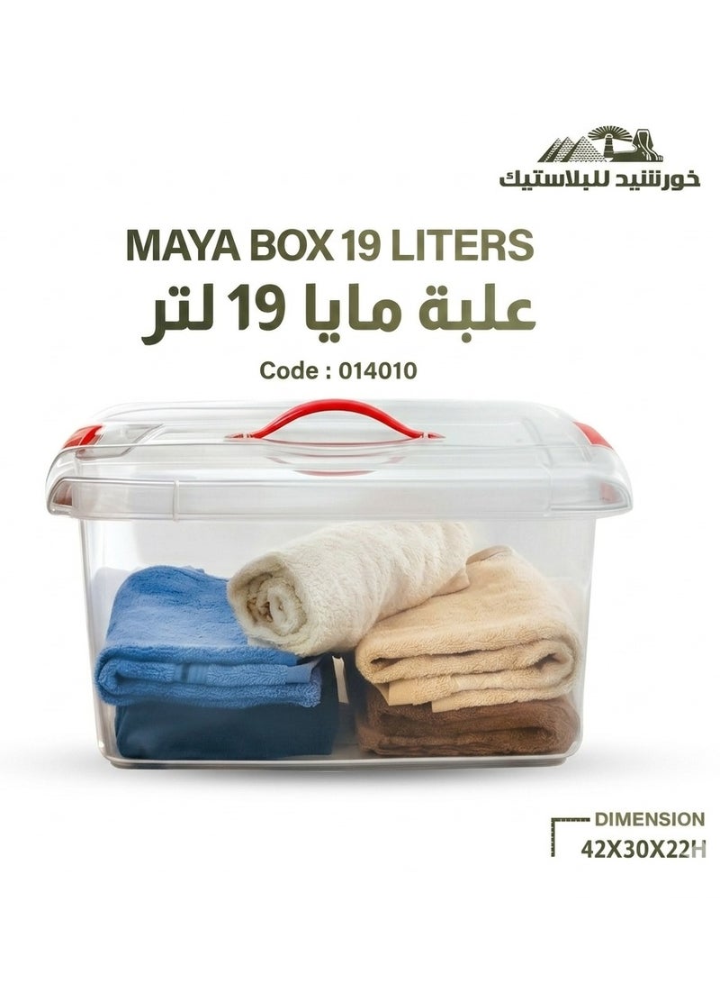 Khorshed Plast Maya Container Clear Storage Plastic Box 19 Liter - Image 4