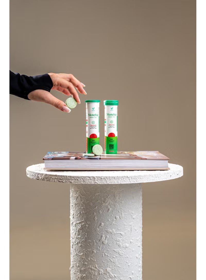 VALEO Matcha Green Tea Effervescent Tabs 20 Organic Detox And Glowing Skin Pack Of 2 - Image 2