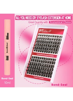 Himirell Himirell Lash Extension Individual Fluffy Natural Wispy Lashes DIY Eyelash Extension Lash Volume Clusters Mix D Curl Eyelash 3D Clusters Lashes Faux Mink False Extensions Self Application at Home  - Image 2