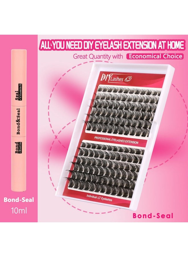 Himirell - Himirell Lash Extension Individual Fluffy Natural Wispy Lashes DIY Eyelash Extension Lash Volume Clusters Mix D Curl Eyelash 3D Clusters Lashes Faux Mink False Extensions Self Application at Home - Image 1