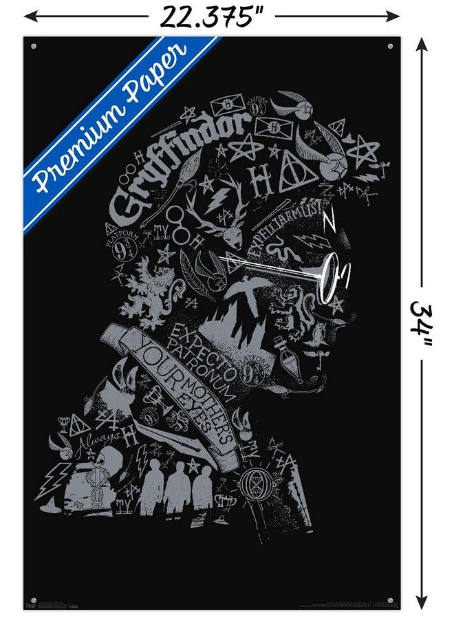 Trends International The Wizarding World: Harry Potter Text Graphic Of Harry Potter Wall Poster With Push Pins - Image 4