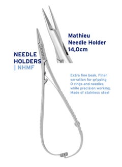 Crosstex Dental Instruments Mathieu Needle Holder 14cm Extra Fine Beak 