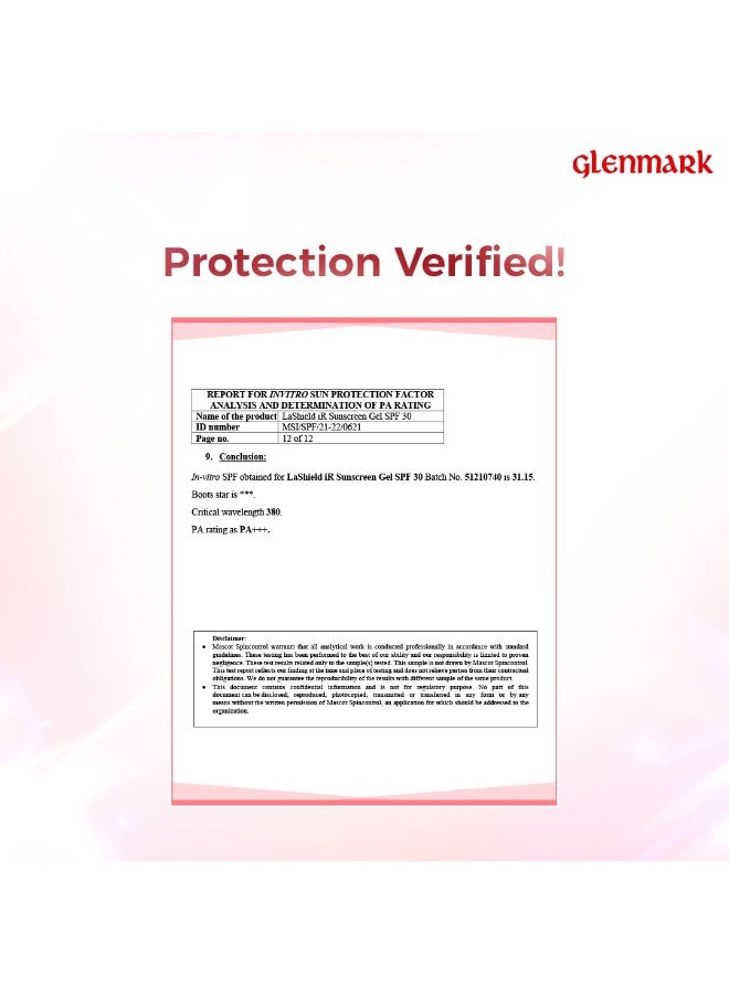 لا شيلد جل واقي شمسي معدني من لا شيلد بعامل حماية من الشمس 30 PA +++ | حماية من الأشعة فوق البنفسجية الطويلة والمتوسطة + الأشعة تحت الحمراء | خالٍ من الزيوت | خفيف الوزن | لا يترك أي أثر أبيض | واسع الطيف | بوصفة طبية من أطباء الجلدية | مناسب لجميع أنواع البشرة | 60 غرام - Image 5