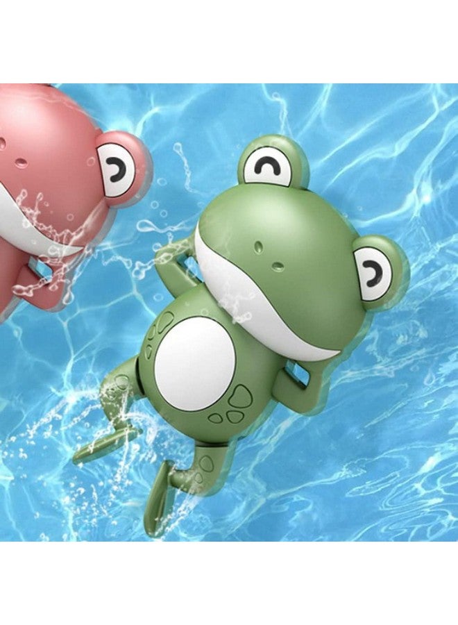 KIDWILL 3Pcs Bath Toys, Cute Swimming Bath Toys for Toddlers 1-3, Floating Wind Up Toys for 1-5 Year Old Boy Girl, Kids Toys for 2 - 5 Years Water Toys, Preschool Toddler Pool Toys Frog Toy - Image 1