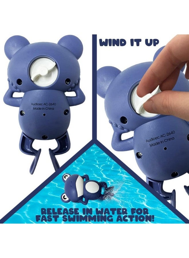 KIDWILL 3Pcs Bath Toys, Cute Swimming Bath Toys for Toddlers 1-3, Floating Wind Up Toys for 1-5 Year Old Boy Girl, Kids Toys for 2 - 5 Years Water Toys, Preschool Toddler Pool Toys Frog Toy - Image 3