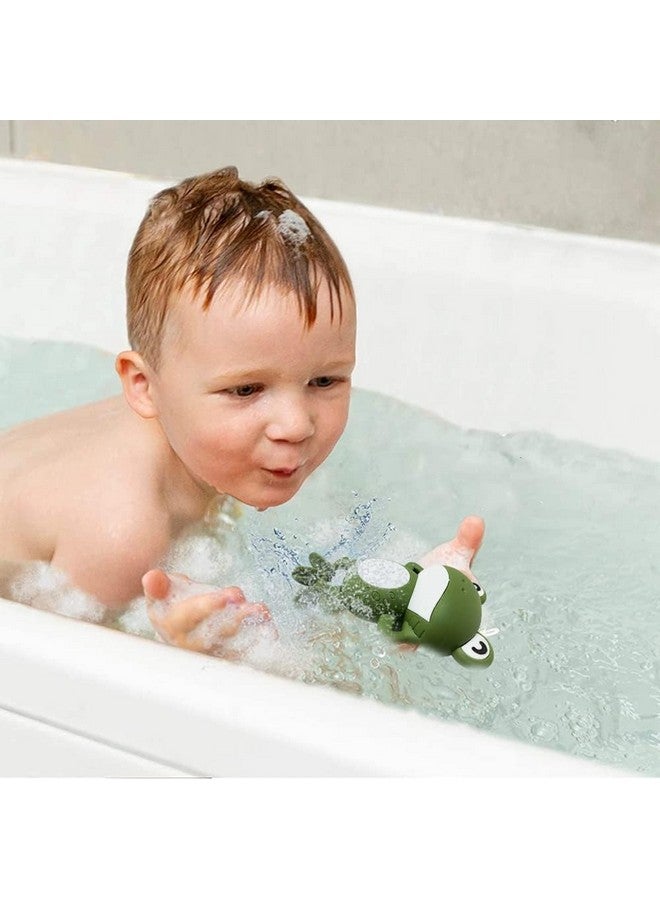 KIDWILL 3Pcs Bath Toys, Cute Swimming Bath Toys for Toddlers 1-3, Floating Wind Up Toys for 1-5 Year Old Boy Girl, Kids Toys for 2 - 5 Years Water Toys, Preschool Toddler Pool Toys Frog Toy - Image 4
