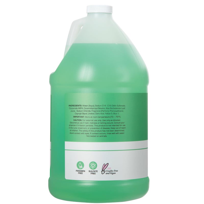 Ginger Lily Farms Club & Fitness Moisturizing Shampoo for All Hair Types, 100% Vegan & Cruelty-Free, Aloe Vera Scent, 1 Gallon (128 fl oz) Refill - Image 3