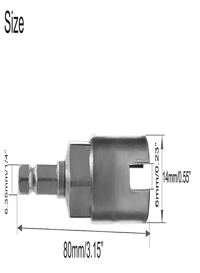 NACX 14mm Power Wing Nut Driver Set, Slot Wing Nuts Drill Bit Socket Wrenches Tools Set, 1/4" Hex Shank Drills Bits for Panel Nuts Screws, Screw Hole, C-hook Bolt - 2PCS - Image 3