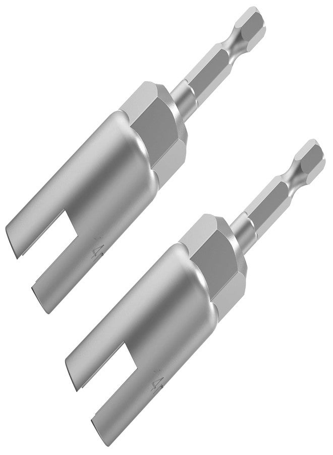 NACX 14mm Power Wing Nut Driver Set, Slot Wing Nuts Drill Bit Socket Wrenches Tools Set, 1/4" Hex Shank Drills Bits for Panel Nuts Screws, Screw Hole, C-hook Bolt - 2PCS - Image 2