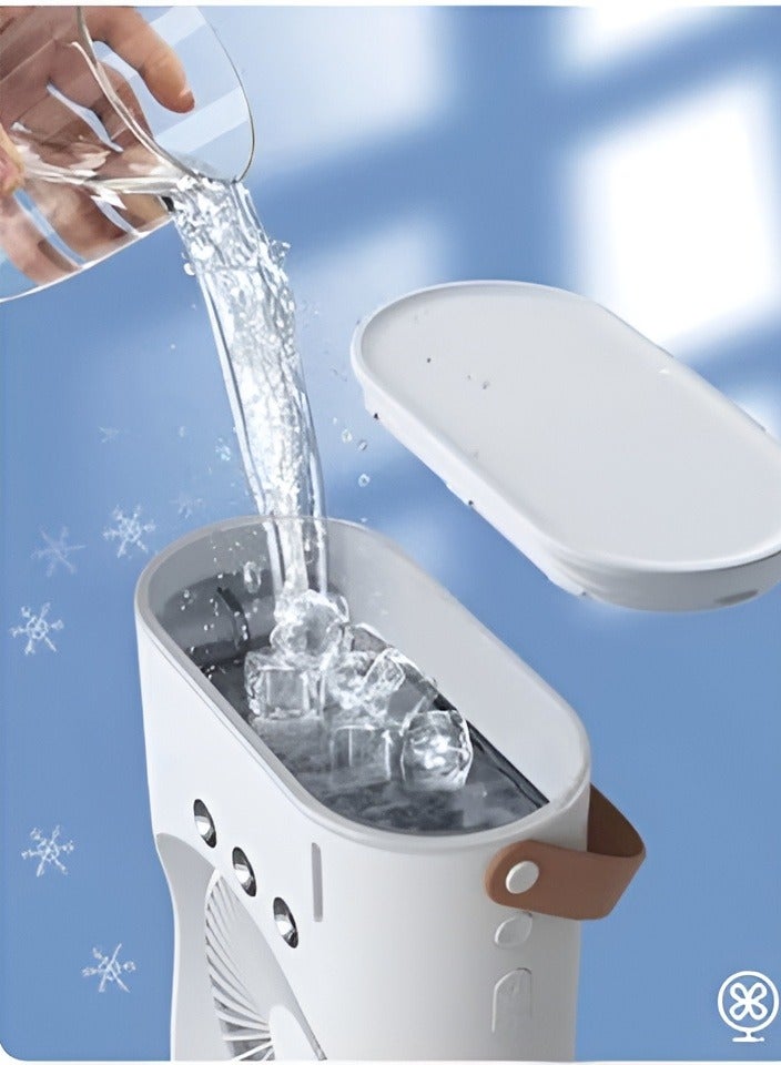 BORTONY Air Cooler Fan Desktop Spray Mist Fan Air Conditioners  Rechargeable Electric Fan LED Light Water Mist Fan 3 In 1 Air Humidifier For Home - Image 4