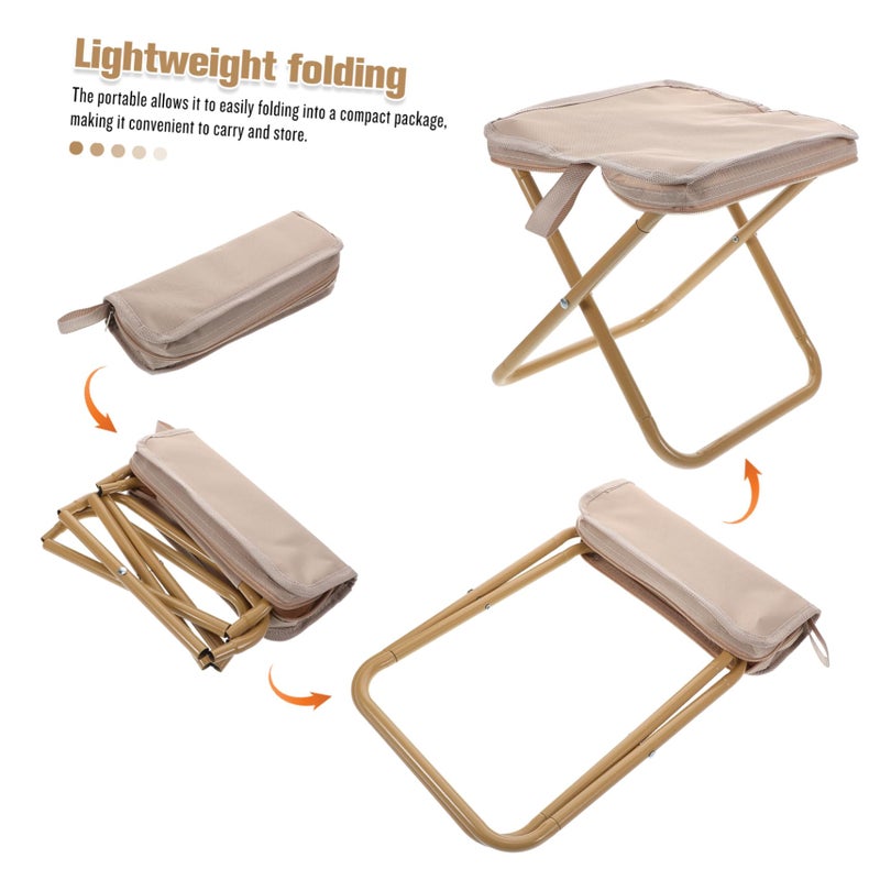 Oxford Folding Stool Ergonomic Portable Bench for Camping Hiking Outdoor Seating - Image 5