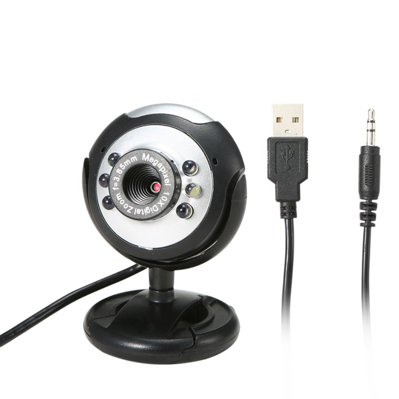 Rotatable Webcam 640p True-to-Life Resolution 360 Degrees Rotatable - Plug-and-Play USB 2.0 USB Camera for Video Streaming Video Conference Online Learning - Image 1