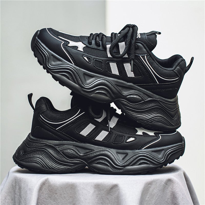 Torre Shoes Men'S Ins Trendy Retro Colorblock Thick Bottom Mesh Breathable Sneaker Korean Style Casual Running Shoes For Boys - Image 3