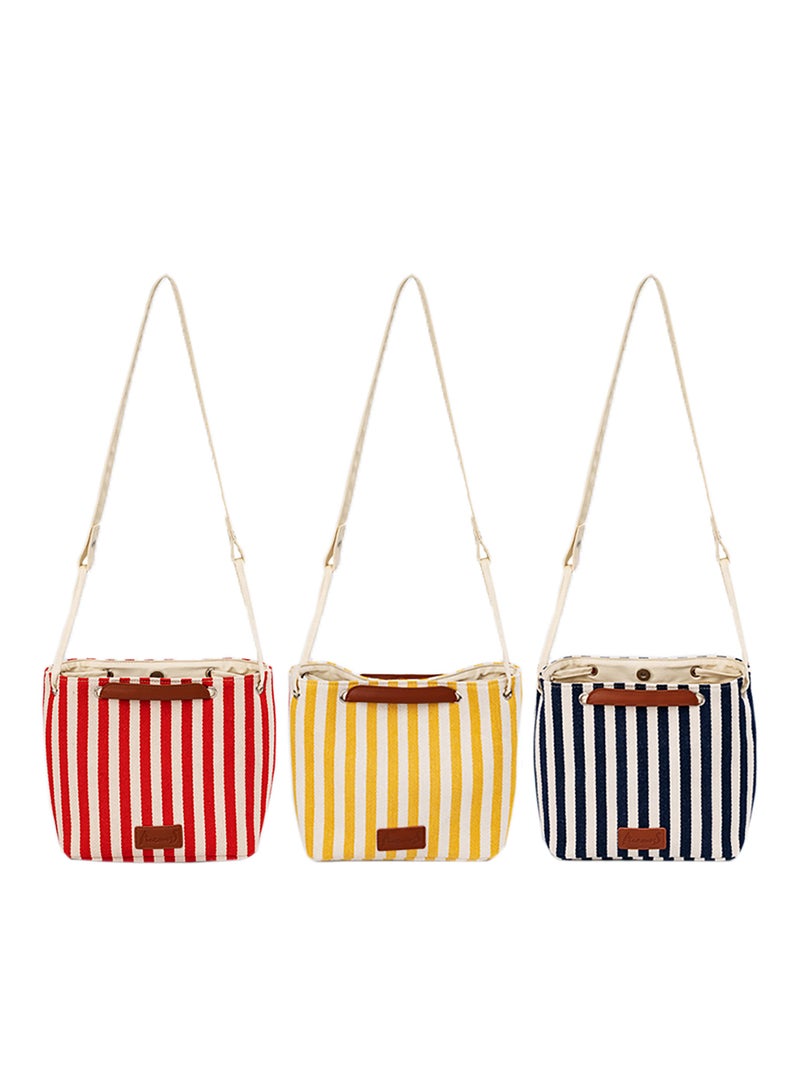 Anemoss Women Tote Bags, 2-in-1 Hand and Shoulder Bag, Magnetic Closure Large Capacity, Striped Design Handbag, Crossbody Travel Bag, Gifts for Women and Girls - Image 4