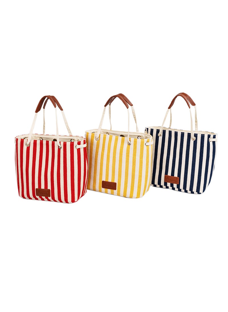 Anemoss Women Tote Bags, 2-in-1 Hand and Shoulder Bag, Magnetic Closure Large Capacity, Striped Design Handbag, Crossbody Travel Bag, Gifts for Women and Girls - Image 5