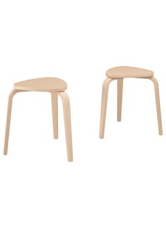 Zaboon Stool, set of 2, birch  - Image 1