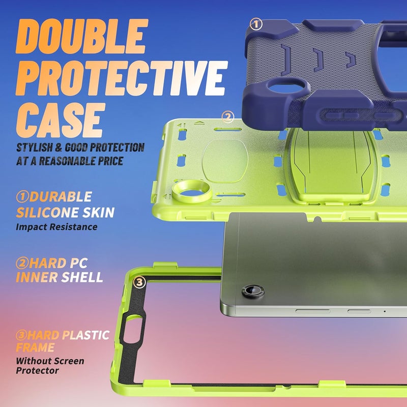 AVAKOT Case for Galaxy Tab A11 8.7 Inch 2025, Heavy Duty Rugged Full-Body Hybrid Shockproof Drop Protection Cover for Samsung Galaxy Tab A11 8.7 Inch 2025 Tablet (SM-X133 SM-X135) (Blue) - Image 4