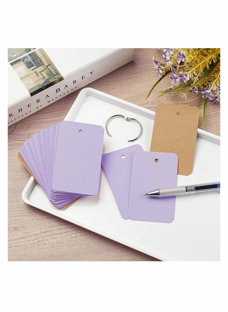 Excefore Index Cards, Mini Notepad, Cards Colored Index Cards with Ring, Heavy Weight Small Kraft Paper Cards for Studying, 8 Pack  - Image 4