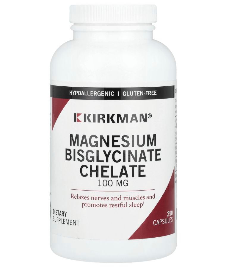 Kirkman Labs Magnesium Bisglycinate Chelate 100 mg 250 Capsules