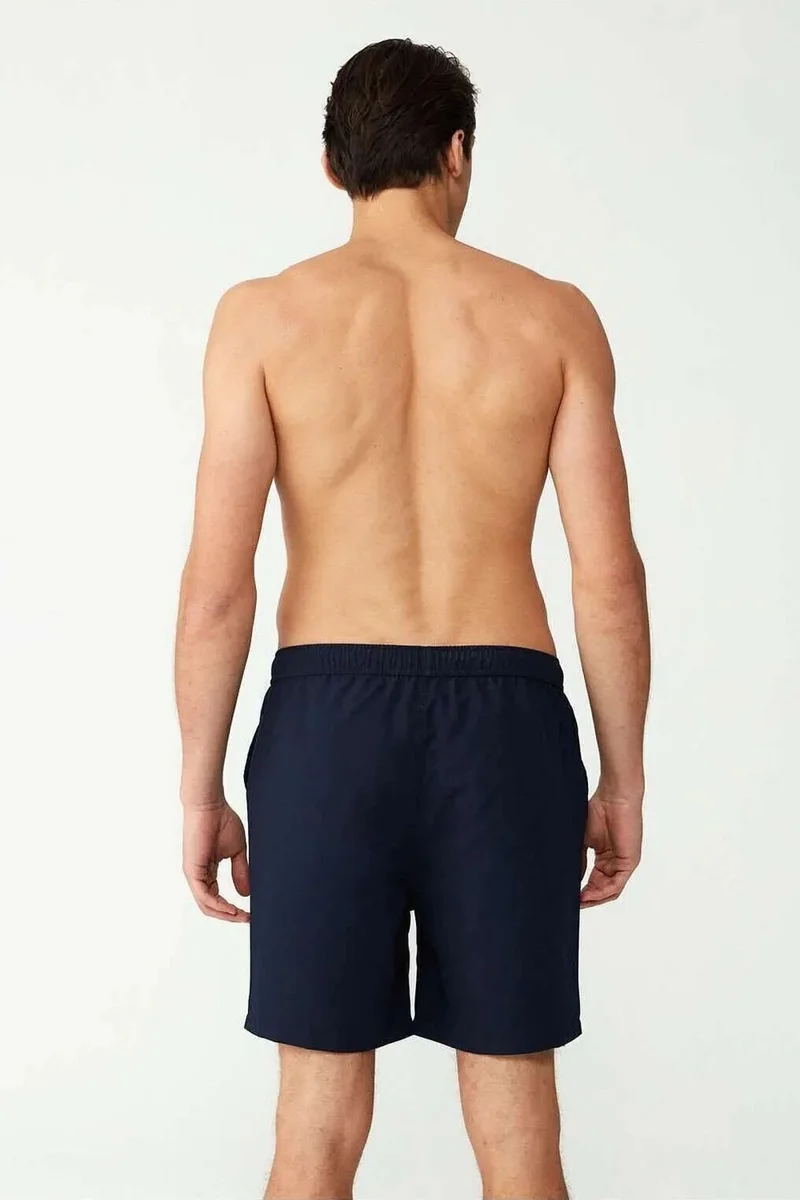 U.S. Polo Assn. BASE. Polo Assn. 23004 Men's Long Sea Shorts with Pockets-Navy Blue