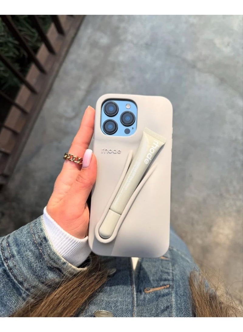 رود جراب هاتف Rhode Iphone 15 Pro Max مع حامل مرطب الشفاه في العبوة الأصلية، جراب هاتف متعدد الوظائف مع حقيبة سفر أنيقة من السيليكون - Image 2