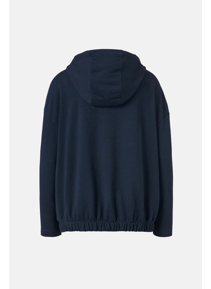 Tchibo - Women Hooded Full Zip Long Sleeve Jacket, Navy - Image 1