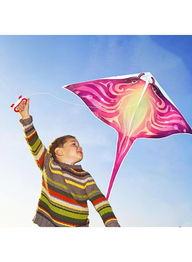 Devil Fish Kite for Kids and Adults Easy to Fly Delta Kites Single Line Large, 300ft Kite String Handle Include - Image 2