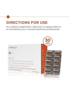 Healthycell Ac-11 Supplement - Supports Cell Dna Repair From Cat'S Claw - Anti Aging, Stem Cell Health, Immune Boost - 30 Capsules  - Image 4