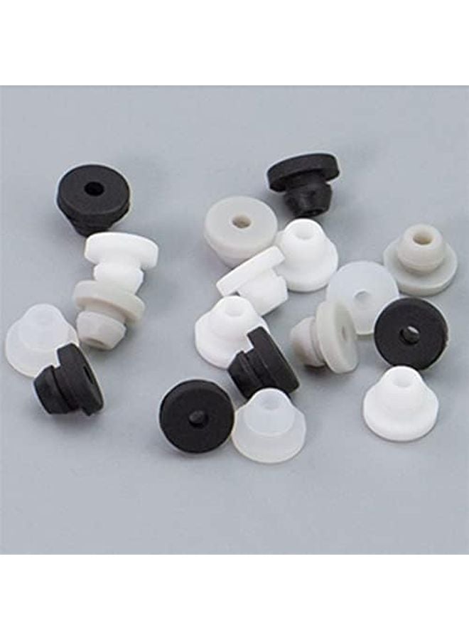 Black Silicone Rubber Grommet Plugs 17mm Hole 13 5Pcs Snap On Threading Coil Seal Resistant - Image 4